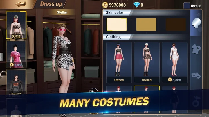 Player profile screen with ranks, badges, and achievements
