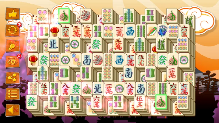 Mahjong Empire Connect tile matching with identical pieces highlighted