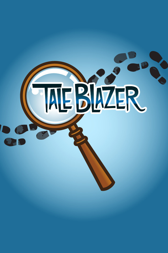 TaleBlazer screen showing a location-based game played with GPS positioning in the real world