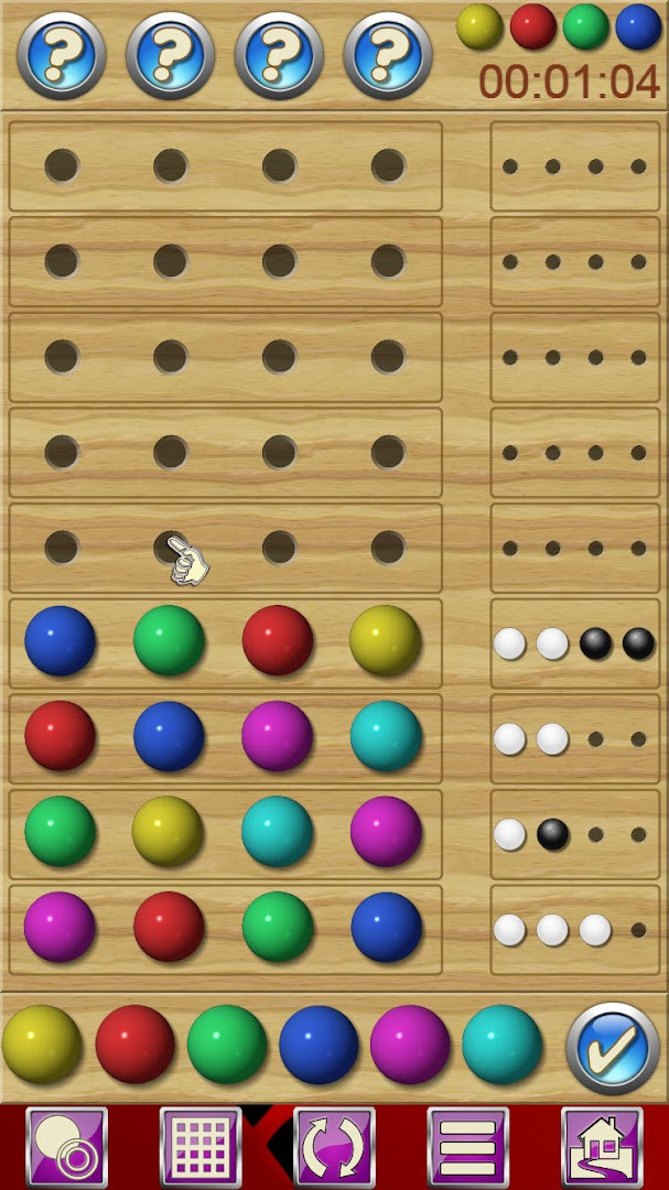 Enigma V+ be a mastermind. player statistics screen with games played