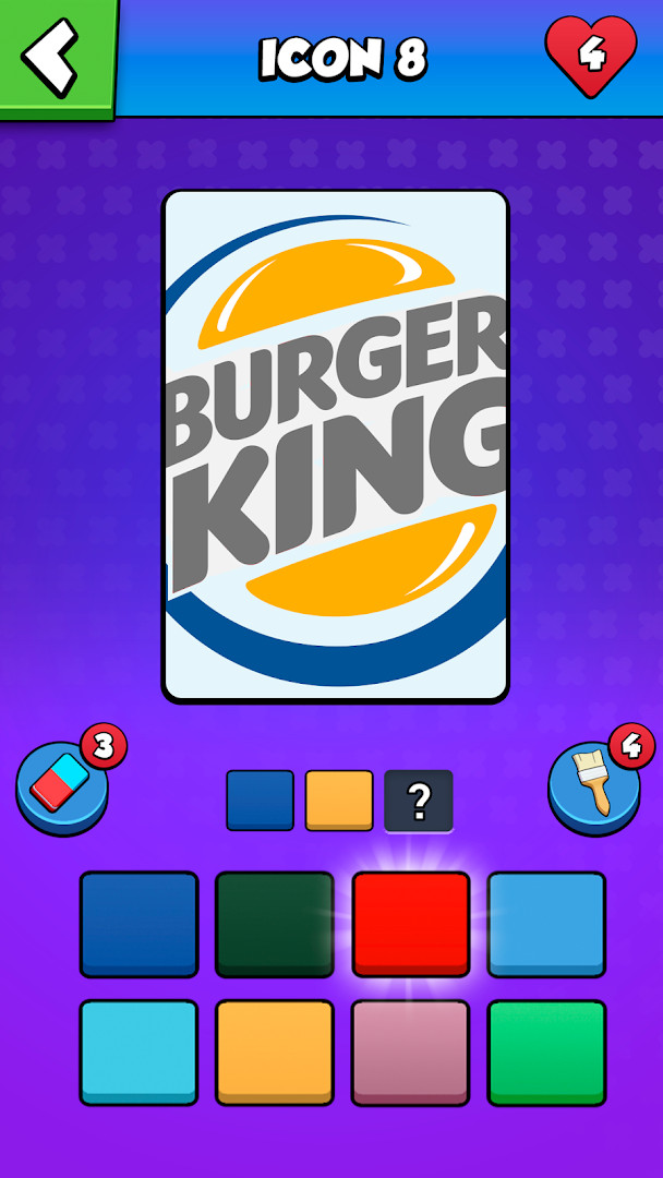 Color Mania Quiz guess logos main color quiz question screen