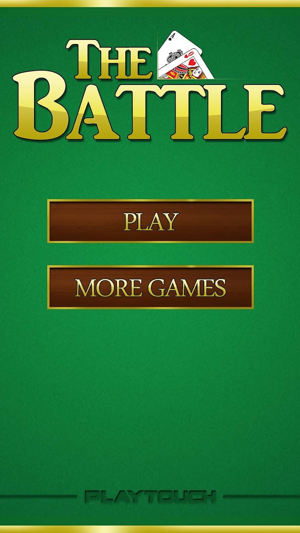 The Battle: battle round with a face-down card and a face-up card.