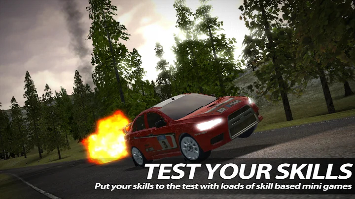 Rush Rally 2 rallycross race with multiple cars on a dirt circuit