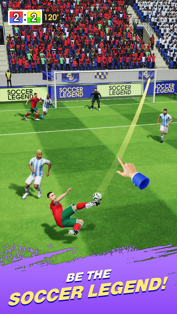 Soccer Legend super skill activation moment against the goalkeeper