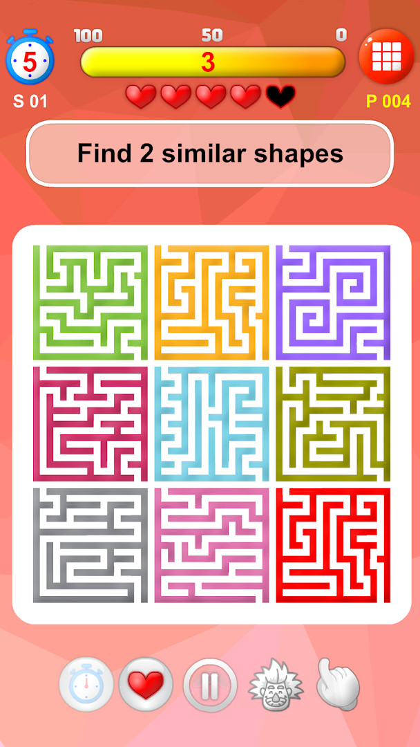 Genius Challenge - Einstein's memory exercise screen for training recall