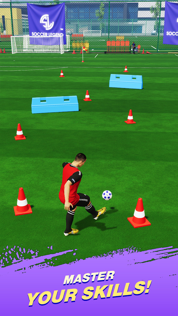 Soccer Legend puzzle challenge scene with strategic pass options