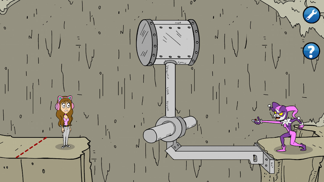 Point-and-click puzzle scene with a trap in Halloween Youtubers Saw Trap 4