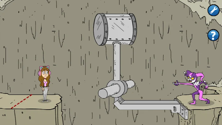 Point-and-click puzzle scene with a trap in Halloween Youtubers Saw Trap 4