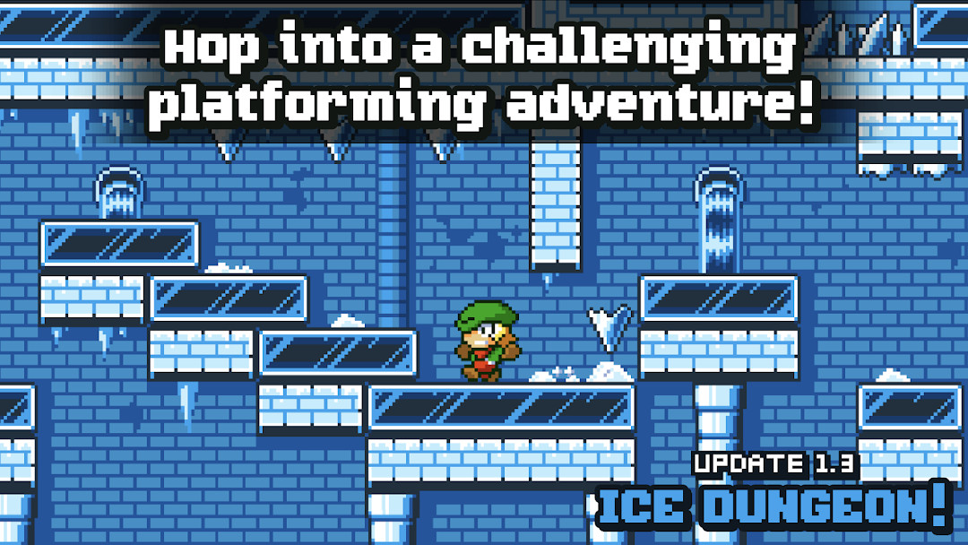 Super Dangerous Dungeons gameplay showing Timmy running and jumping through corridors.