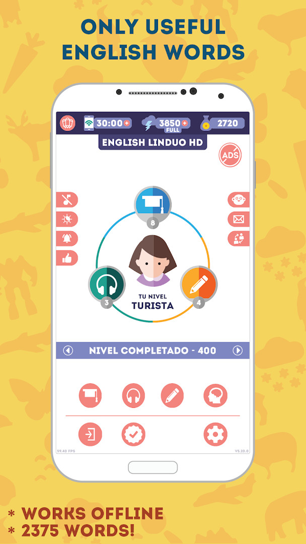 Spelling exercise in English for Beginners: LinDuo with missing letters to fill in