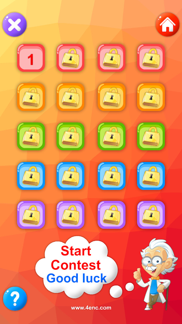Genius Challenge - Einstein's completion screen after solving a mental challenge