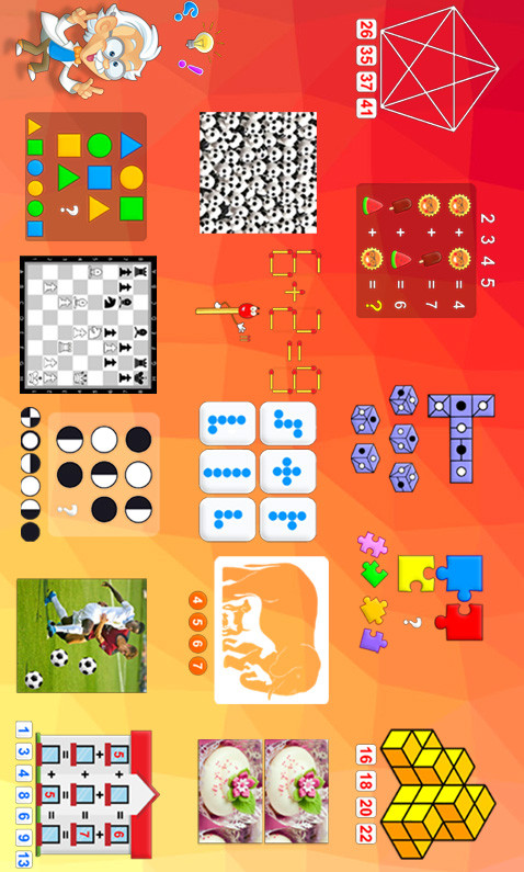 Genius Challenge - Einstein's concentration puzzle asking players to focus on a pattern