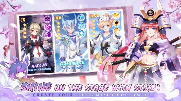 Yokai Tamer screenshot of themed costumes and CP rewards on the 7th day login screen