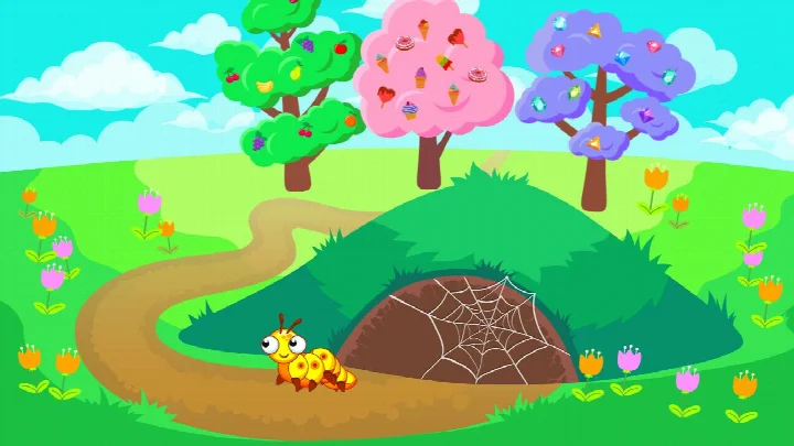 Encounter with a spider web trap placed across the path.
