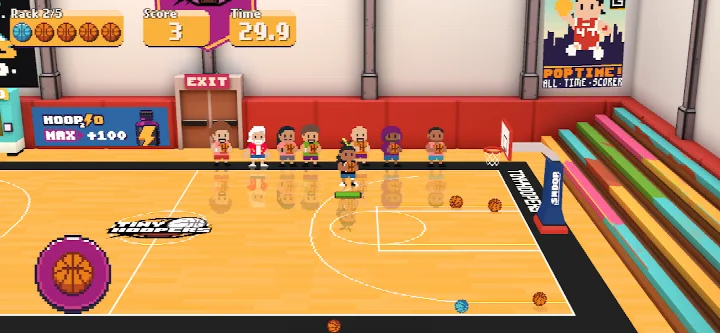 Leaderboard or progression screen with character level and unlocked skills