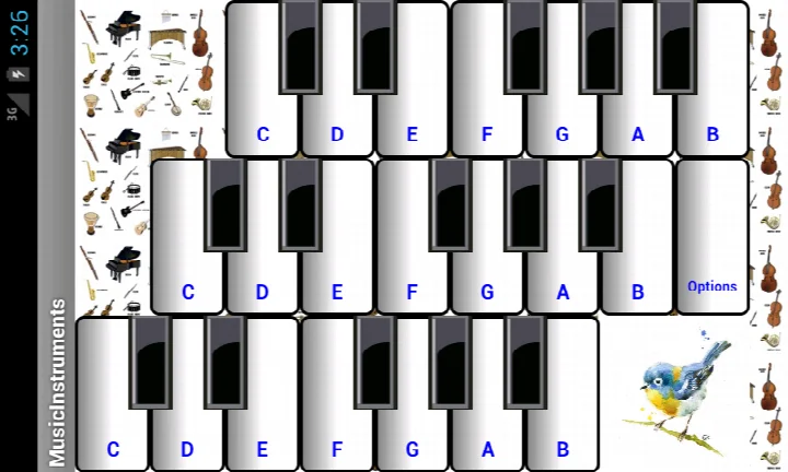 Playing a melody with multi-touch support in (light) Music Instruments.