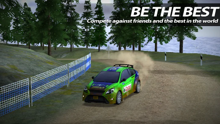 Rush Rally 2 on-screen touch controls layout customization screen