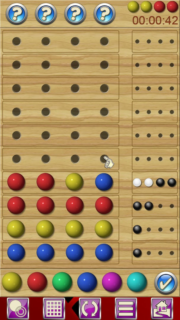Enigma V+ be a mastermind. master level round in progress