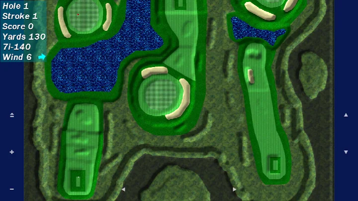 Course landscape with hazards in Par 3 Golf Lite