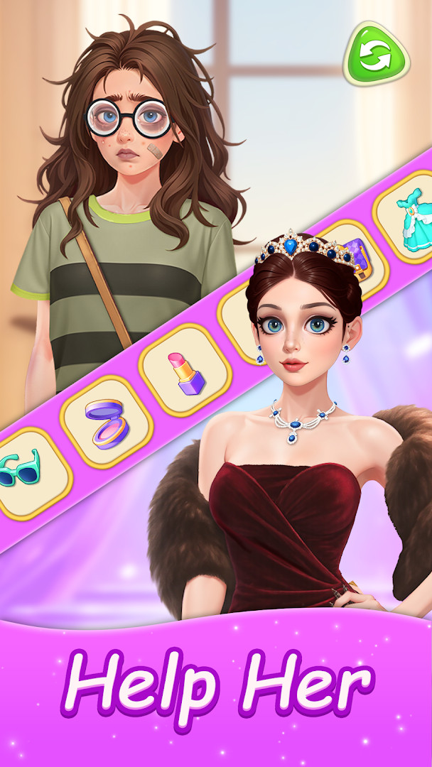 Makeup palette and accessories selection for makeover