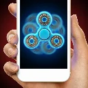 Laser fidget hand spinner icon