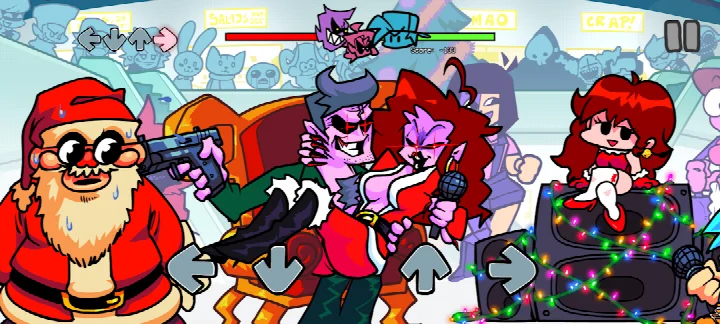 Friday Night Funkin' screenshot highlighting the animated cartoon visuals from PhantomArcade.