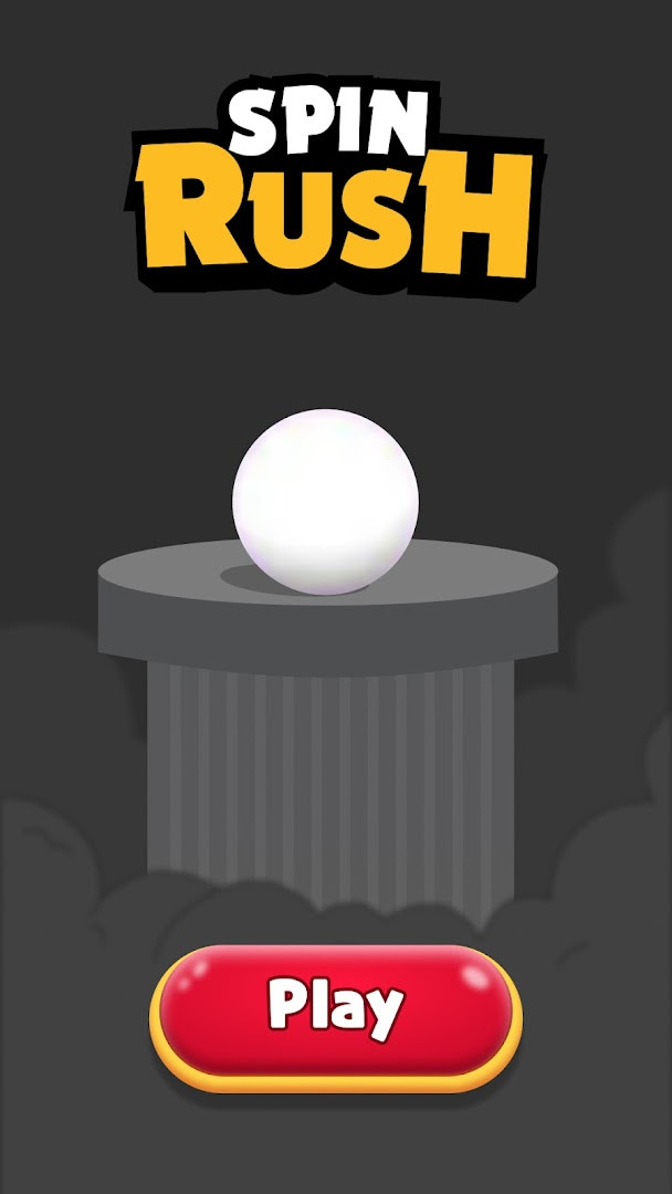 Spin Rush main screen showing a wall at the center of the play area