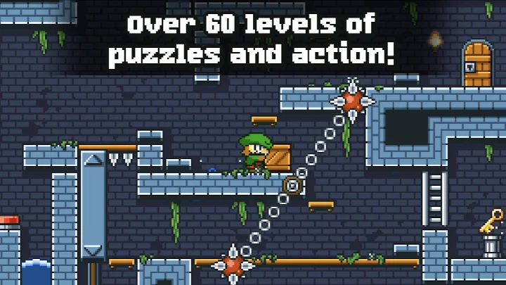 Super Dangerous Dungeons retro pixel art room with puzzle elements.